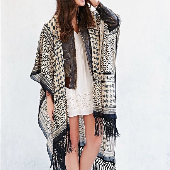 Urban Outfitters Jackets & Blazers - Urban Outfitters Fringe Poncho